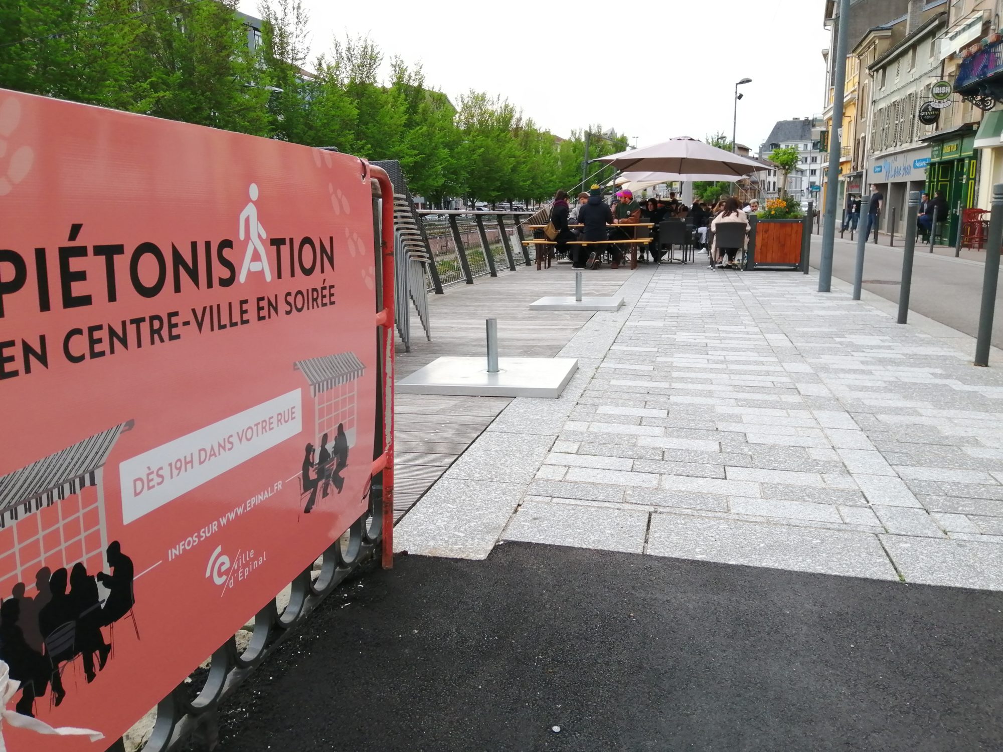 Piétonisation en soirée dans le centre-ville d’Épinal dès le vendredi 27 mai 2022