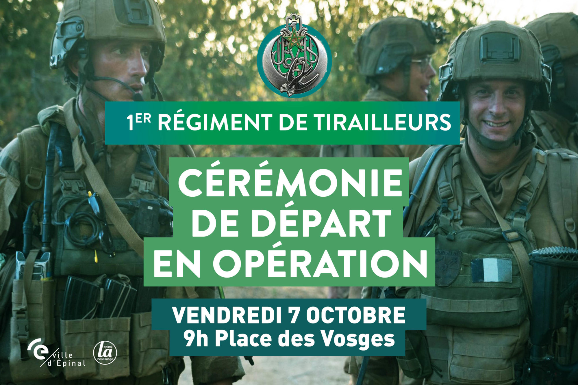 Départ en opération du 1er régiment de Tirailleurs