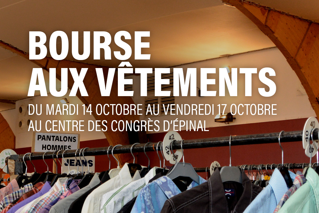 Bourse aux vêtements Automne/Hiver, du 14 au 17 octobre 2025